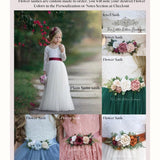 Dusty Blue, Layered flower girl dress / girls special occasion dress - The Little Kitten Boutique