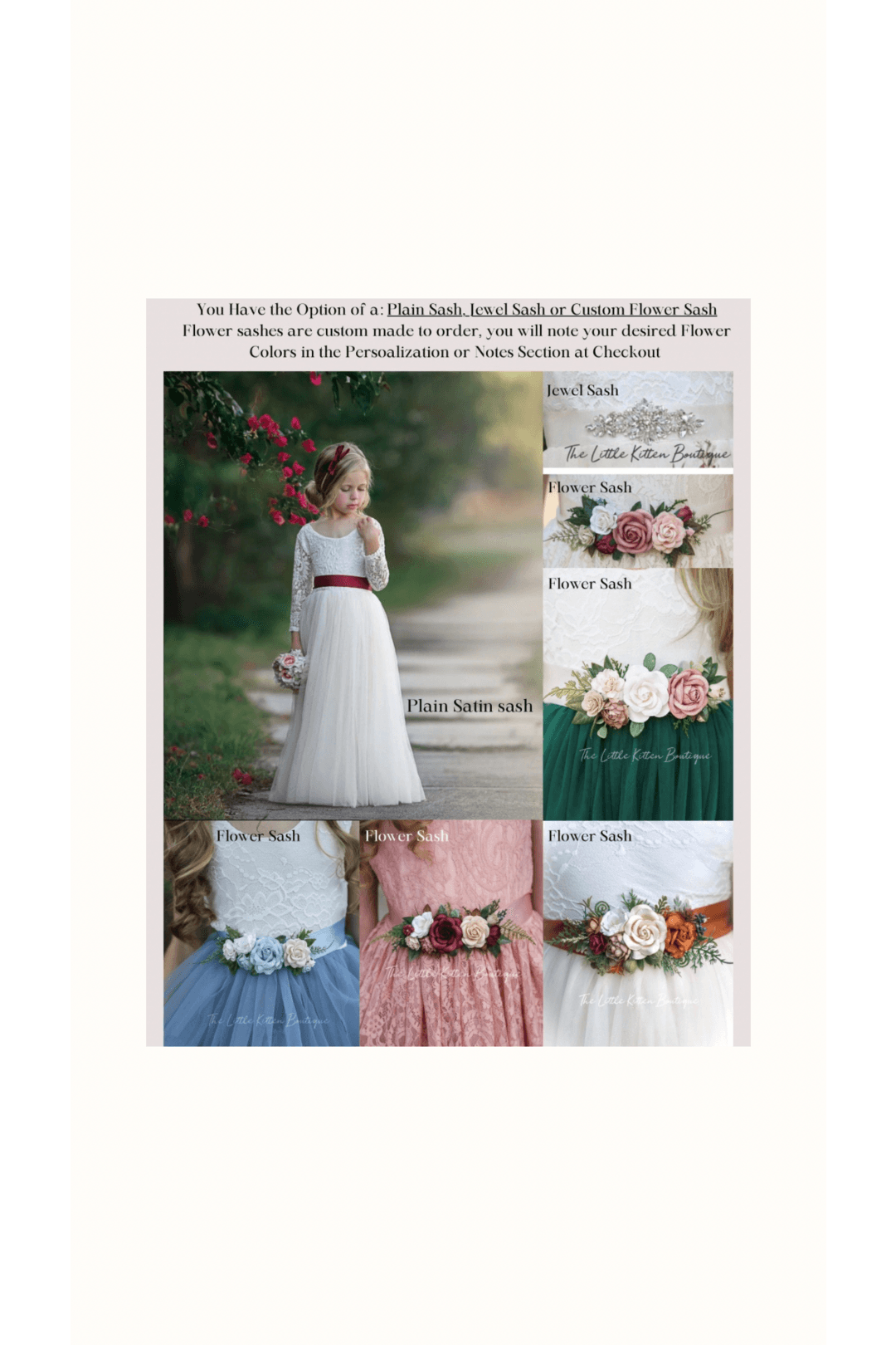 Sleeveless Floral Embroidered Burnt Orange Flower Girl Dress - The Little Kitten Boutique