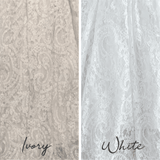 Antique Ivory and Off White Sleeveless Knee Length Lace Flower Girl Dresses - The Little Kitten Boutique
