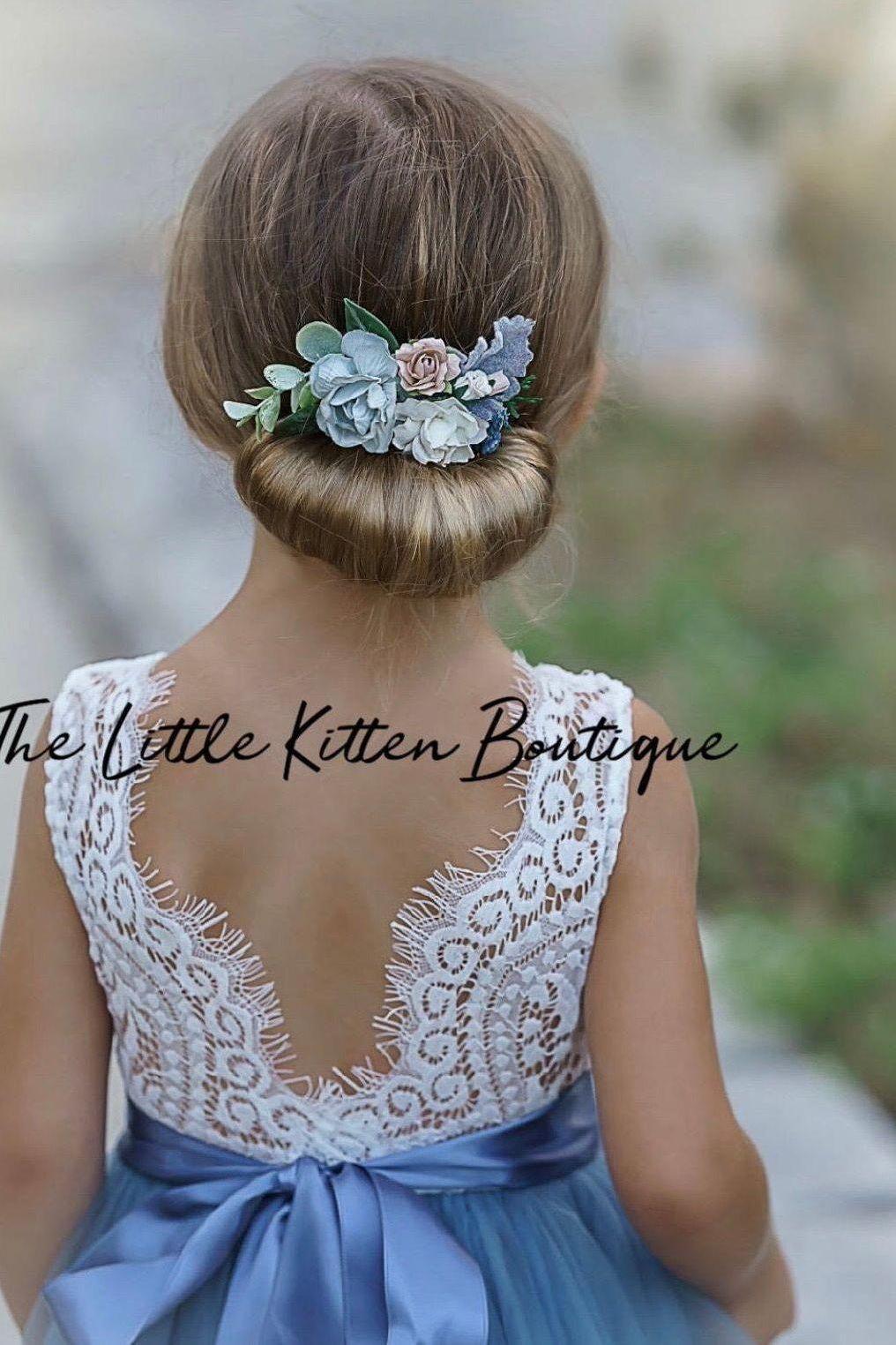 Hair Combs with Flowers for Weddings - The Little Kitten Boutique