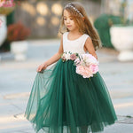 Sleeveless Lace and Tulle Flower Girl Dresses / Girls Special Occasion Dresses - The Little Kitten Boutique