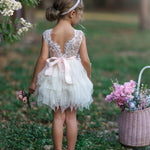 Tutu style flower girl dress / girls special occasion dress - The Little Kitten Boutique