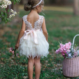 Tutu style flower girl dress / girls special occasion dress - The Little Kitten Boutique