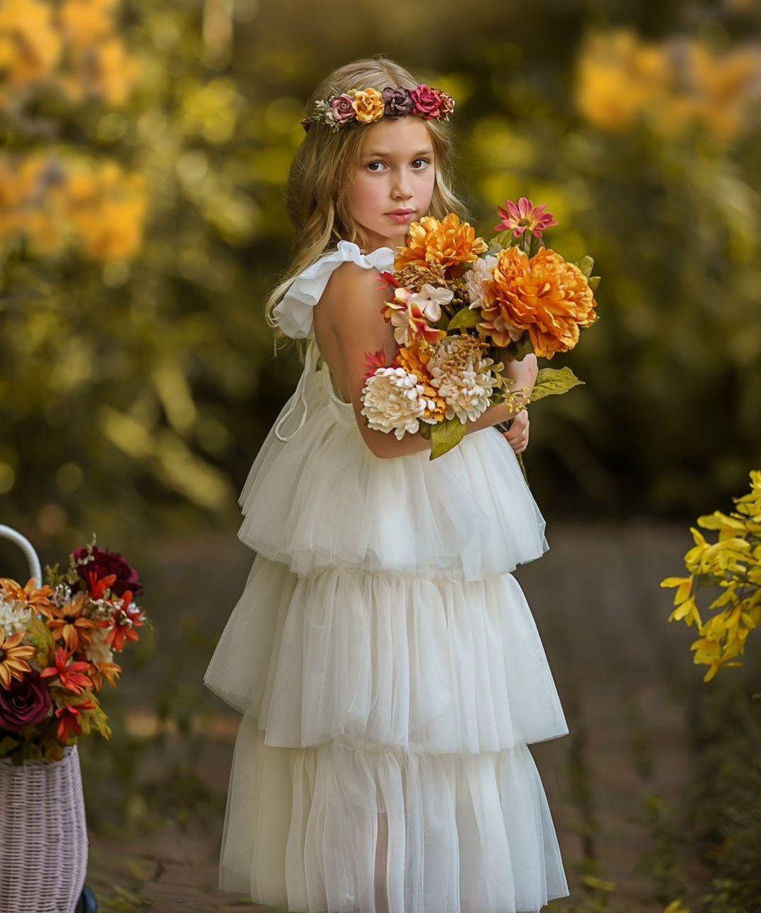 The Perfect Ivory Flower Girl Dress - The Little Kitten Boutique