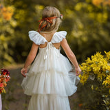 The Perfect Ivory Flower Girl Dress - The Little Kitten Boutique