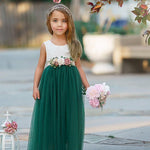 Sleeveless Lace and Tulle Flower Girl Dresses / Girls Special Occasion Dresses - The Little Kitten Boutique