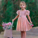 Flower Girl Dress / Special Occasion Dress for Girls, with Ruffle Sleeve - The Little Kitten Boutique