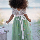 Boho Style girls dress for weddings, special occasions , and photo shoots