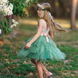 Tutu style flower girl dress / girls special occasion dress - The Little Kitten Boutique