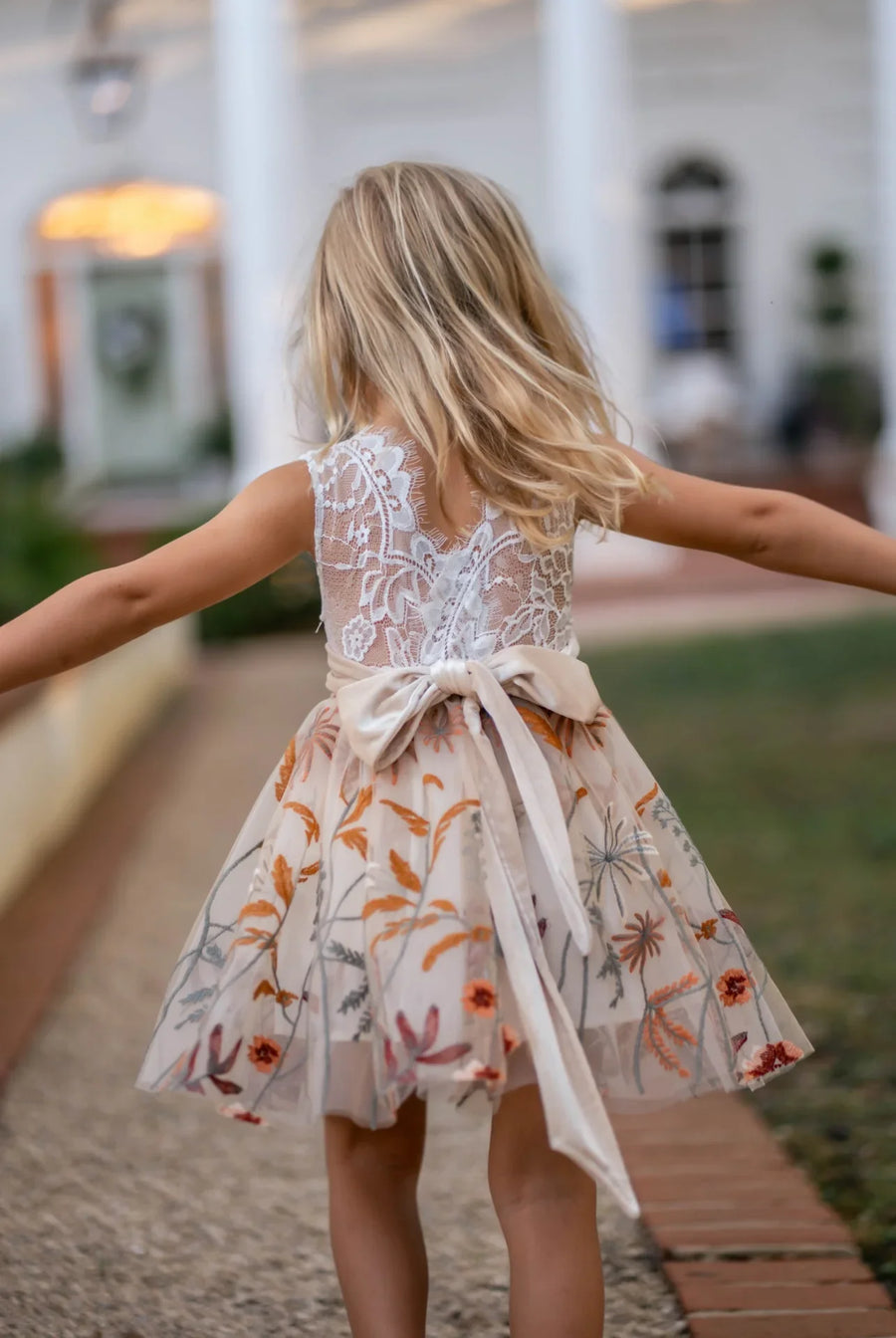 Little Girls Blooming Floral Decker Dress