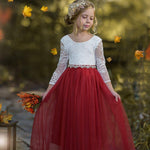 Long Sleeve and Sleeveless, Fall Inspired, Burnt Orange and Rust Flower Girl Dresses - The Little Kitten Boutique