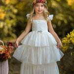 The Perfect Ivory Flower Girl Dress - The Little Kitten Boutique