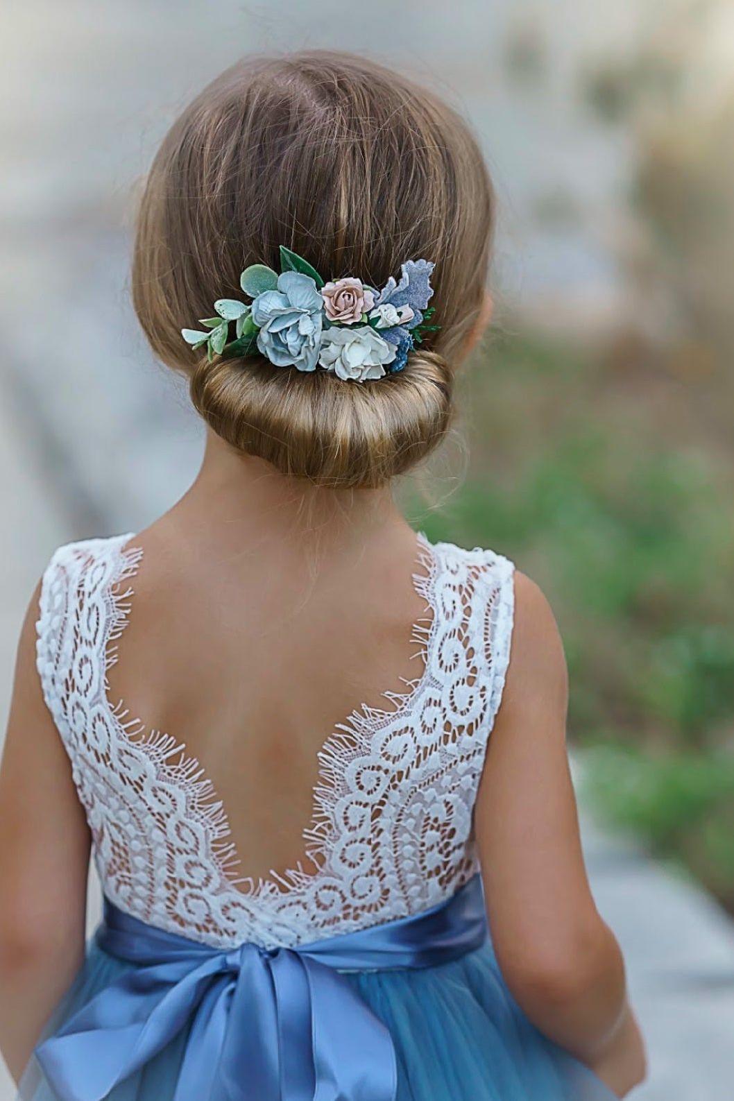 Sleeveless Lace and Tulle Flower Girl Dress - The Little Kitten Boutique