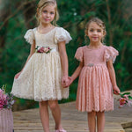 Flower Girl Dress / Special Occasion Dress for Girls, with Ruffle Sleeve - The Little Kitten Boutique