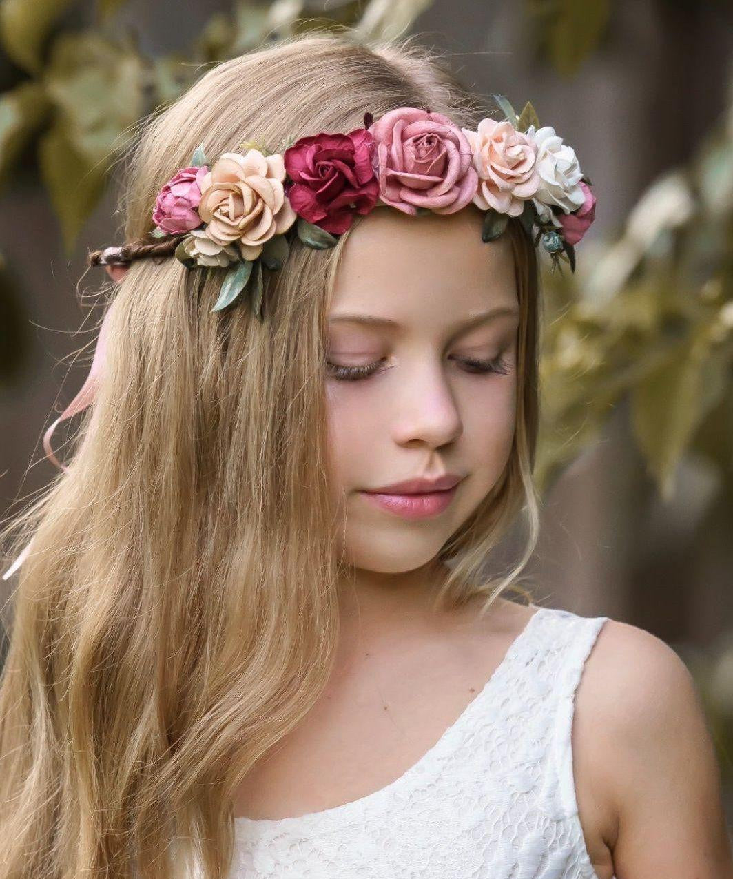 Floral Hair Wreaths on Grapevine / Wedding Hair Accessories - The Little Kitten Boutique