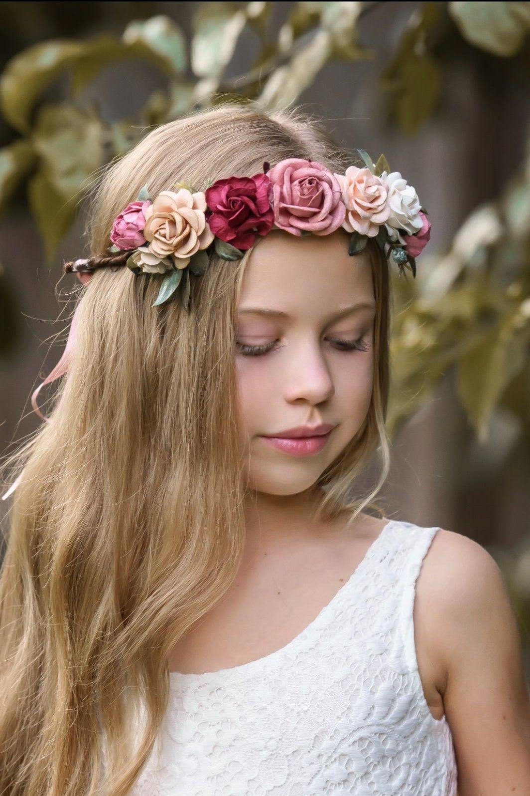 Floral Hair Wreaths on Grapevine / Wedding Hair Accessories - The Little Kitten Boutique