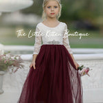 Long Sleeve Flower Girl Dresses - The Little Kitten Boutique