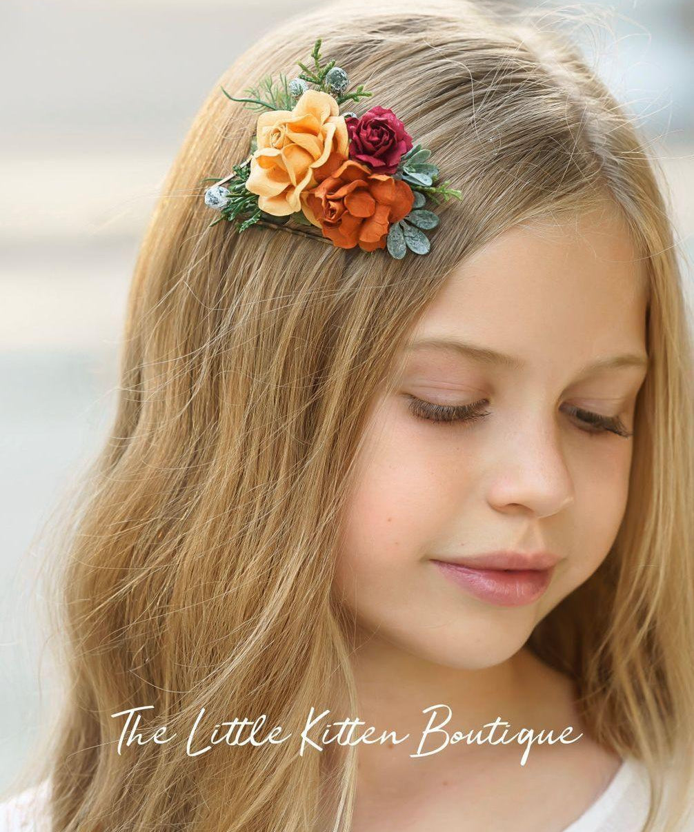 Fall inspired, floral Hair Combs for Weddings - The Little Kitten Boutique