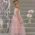 Sleeveless Lace and Tulle Flower Girl Dresses / Girls Special Occasion Dresses - The Little Kitten Boutique