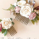 Floral Hair Combs / Wedding Hair Accessories - The Little Kitten Boutique