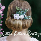 Hair Combs with Flowers for Weddings - The Little Kitten Boutique