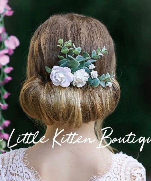 Hair Combs with Flowers for Weddings - The Little Kitten Boutique