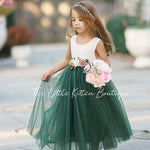 Sleeveless Tulle and Lace Flower Girl Dress - The Little Kitten Boutique