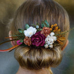 Hair Combs with Flowers for Weddings - The Little Kitten Boutique