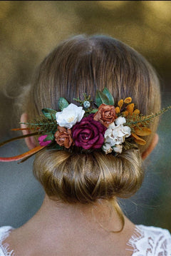 Hair Combs with Flowers for Weddings - The Little Kitten Boutique