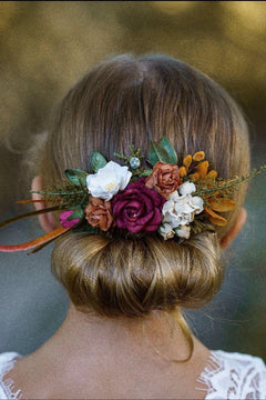 Hair Combs with Flowers for Weddings - The Little Kitten Boutique