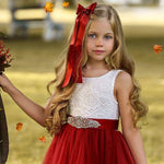 Long Sleeve and Sleeveless, Fall Inspired, Burnt Orange and Rust Flower Girl Dresses - The Little Kitten Boutique