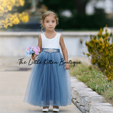 Rustic Lace Boho Style Flower Girl Dress - The Little Kitten Boutique