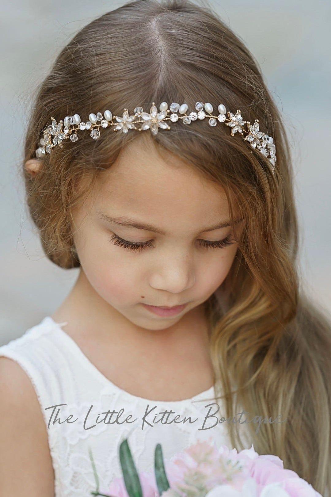 Sleeveless Tulle and Lace Flower Girl Dress - The Little Kitten Boutique