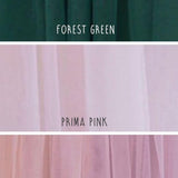 Forest Green, Prima Pink and Mauve Flower Girl Dresses - The Little Kitten Boutique