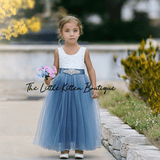 Tulle and Lace Flower Girl Dress - The Little Kitten Boutique