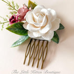 Hair Combs with Flowers for Weddings - The Little Kitten Boutique