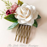 Hair Combs with Flowers for Weddings - The Little Kitten Boutique