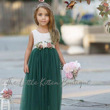 Sleeveless Tulle and Lace Flower Girl Dress - The Little Kitten Boutique