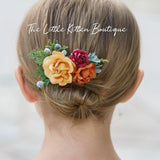 Fall inspired, floral Hair Combs for Weddings - The Little Kitten Boutique