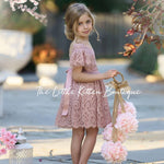 Flower Girl Dress / Special Occasion Dress for Girls, with Ruffle Sleeve - The Little Kitten Boutique