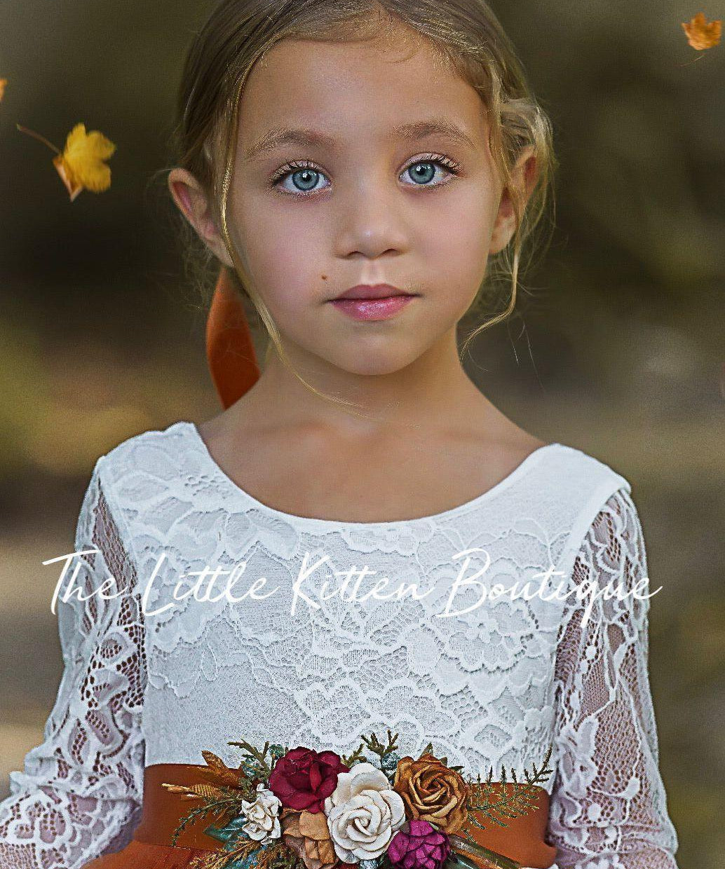 Rose and Peony Floral Satin Sashes - The Little Kitten Boutique