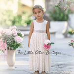 Lace Flower Girl Dress - The Little Kitten Boutique