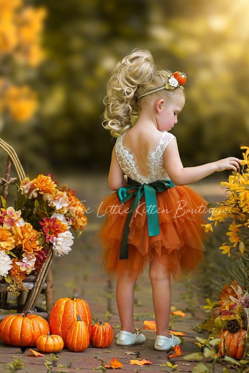 Cute as a Pumpkin - Girls Tutu Dress - The Little Kitten Boutique