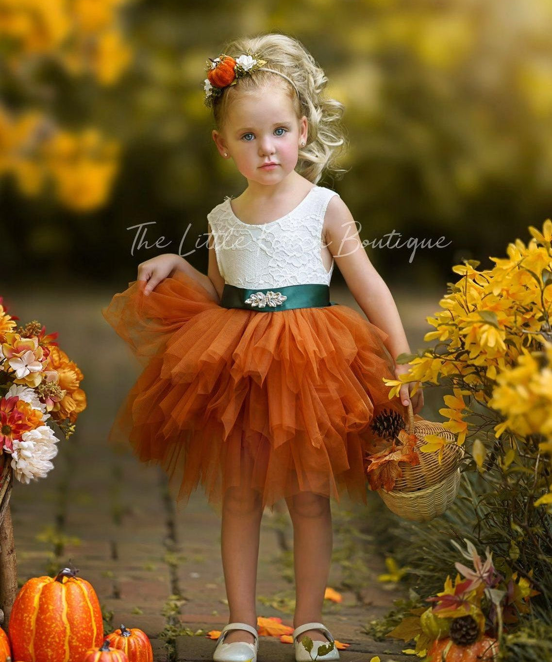 Cute as a Pumpkin - Girls Tutu Dress - The Little Kitten Boutique