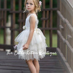 Tulle and lace flower girl dress / special occasion dress - The Little Kitten Boutique