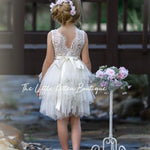 Tulle and lace flower girl dress / special occasion dress - The Little Kitten Boutique