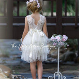 Tulle and lace flower girl dress / special occasion dress - The Little Kitten Boutique