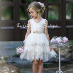 Tulle and lace flower girl dress / special occasion dress - The Little Kitten Boutique