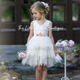 Tulle and lace flower girl dress / special occasion dress - The Little Kitten Boutique