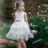 Tulle and lace flower girl dress / special occasion dress - The Little Kitten Boutique